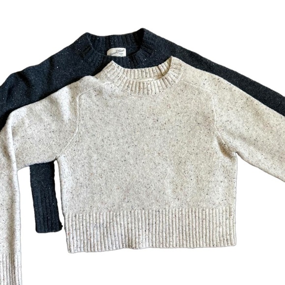 Universal Thread Sweaters - Universal Threads Sweater Bundle (2) cream and grey speckled